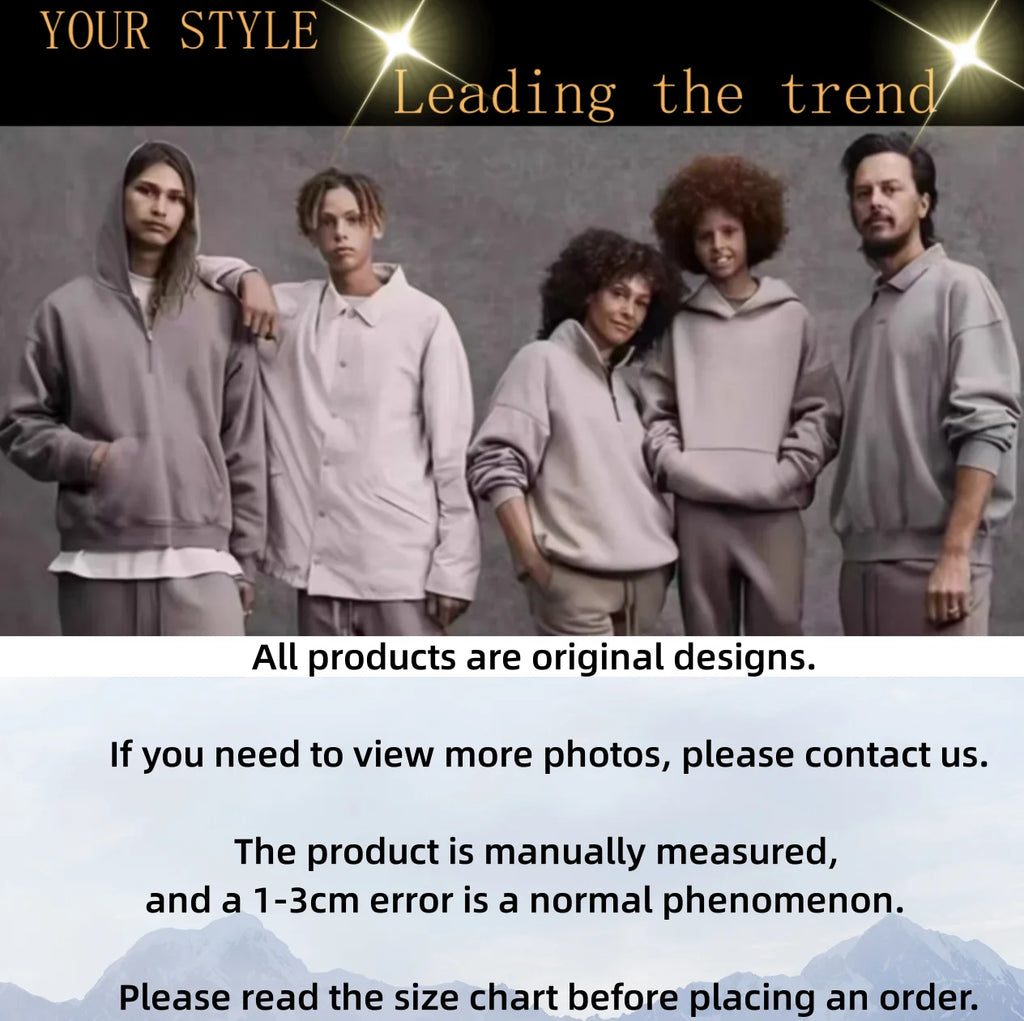 Fashion Double Line Matching Set Men's Drawstring Pants Luxury Design Plush Letter Pants High Street Couple Oversized Pants Set
