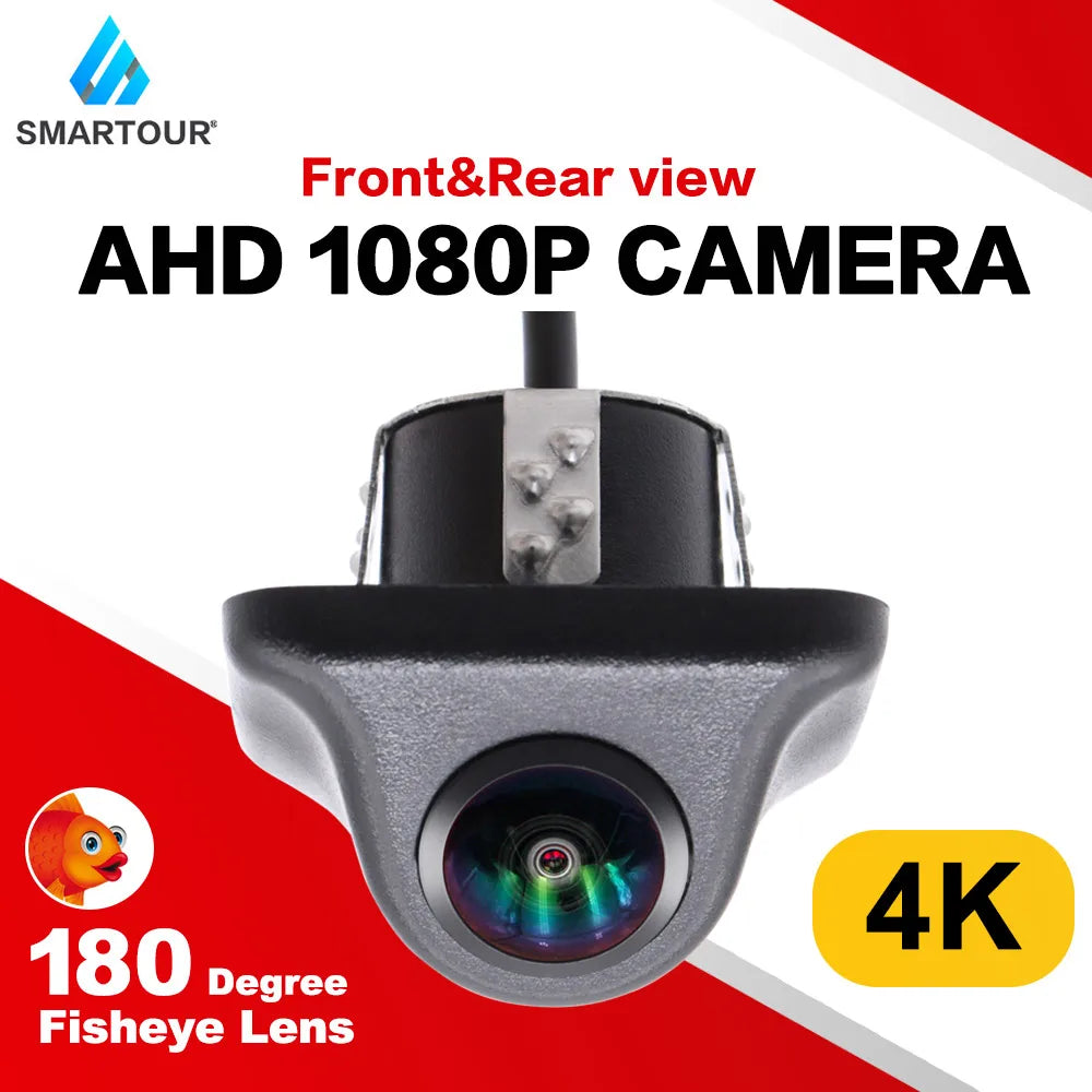 AHD 4K CCD 180 Degree Fisheye Lens Car Rear Side Front View Camera HD Wide Angle Reversing Backup Camera Night Vision Waterproof