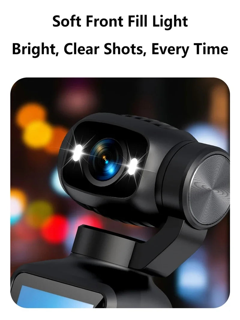 Lenovo HD 4K Action Camera 180° Rotatable Video Recording Entry Portable Action Camera For Vlog YouTube Tiktok Girls Record Life