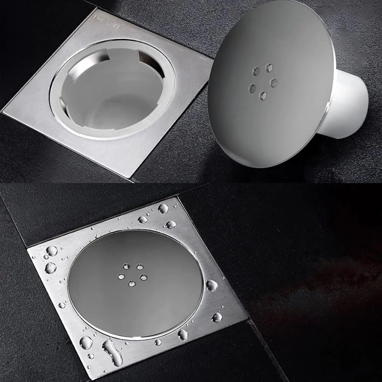 Replacement of Shower Drain Cover, Chrome Plated Shower Trap Cover, Shower Drain Cover, 90mm/115mm, Detachable
