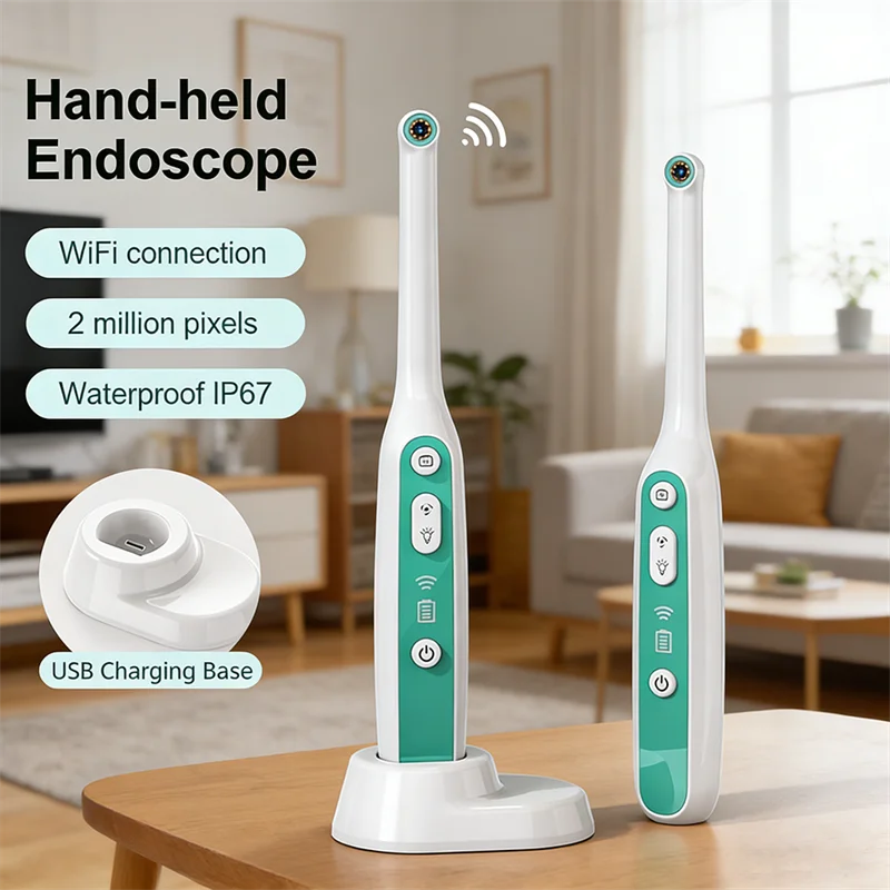 Endoscope Camera with 8 Adjustable LED Lights Visual Endoscope Camera Compatible with Android and iPhone,for Individuals Pet
