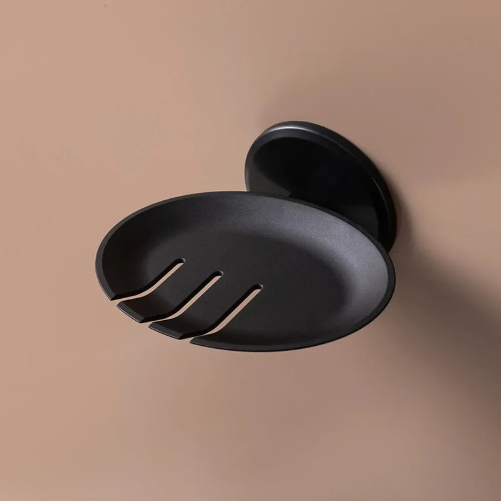 1Pc Bathroom Soap Dish Storage Basket Box Plastic Drain Holder Strong Wall Hanging Soap Box Punch-free