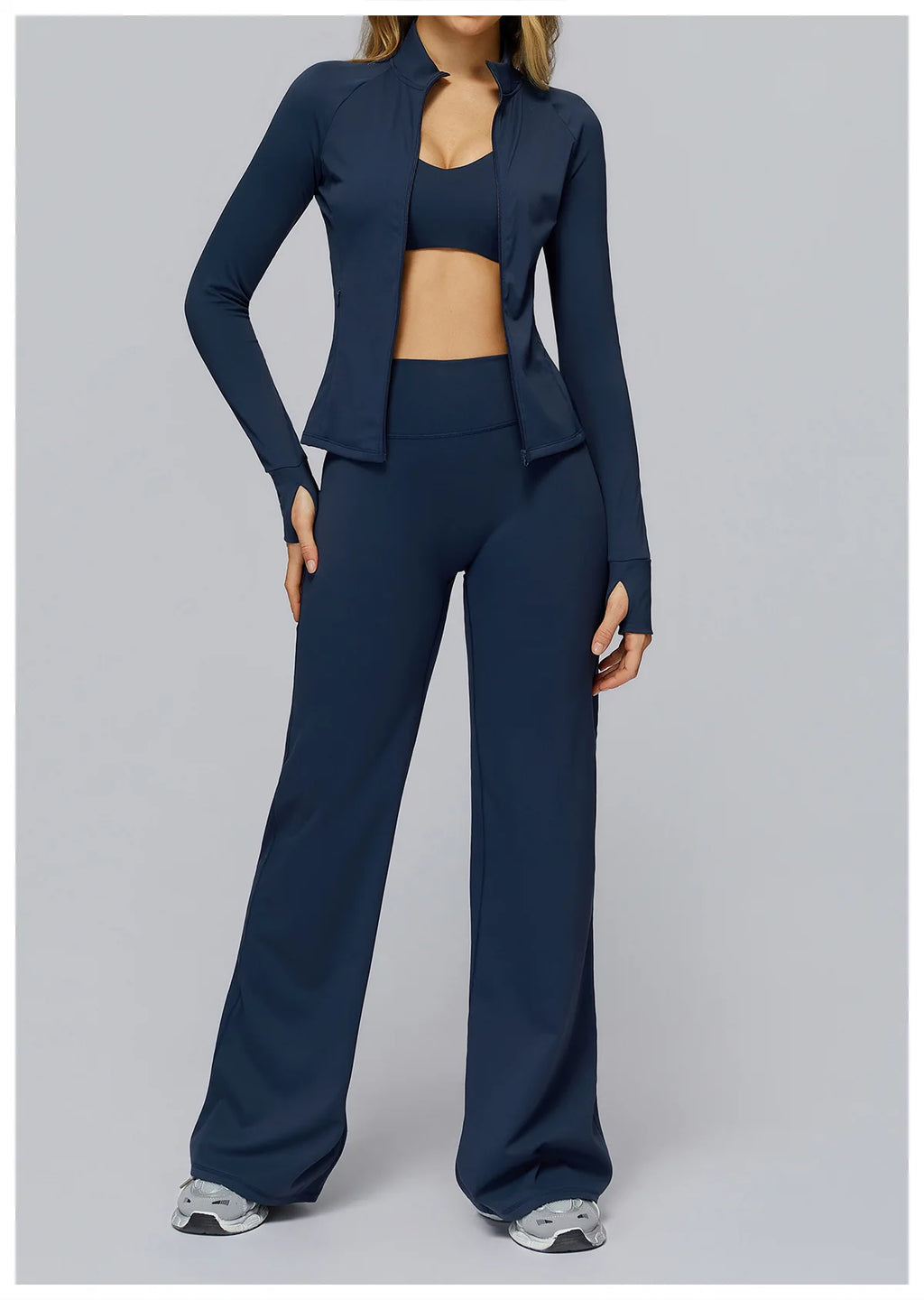 Women's Sports Yoga Pants High Waisted Straight Flared Trousers Running Fitness Sport Trousers Female Gym Casual Sports Pants