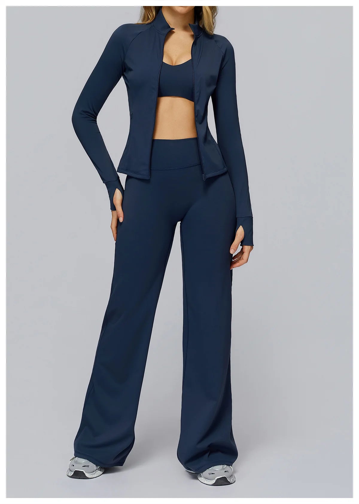 Women's Sports Yoga Pants High Waisted Straight Flared Trousers Running Fitness Sport Trousers Female Gym Casual Sports Pants