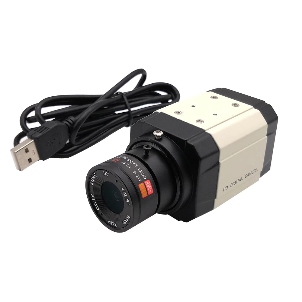 Industrial 4K 30fps CCD IMX415 HD USB Webcam 2K F5253 Sensor PC Video Usb Camera UVC OTG With 3MP 5-50mm Varifocal Zoom Lens