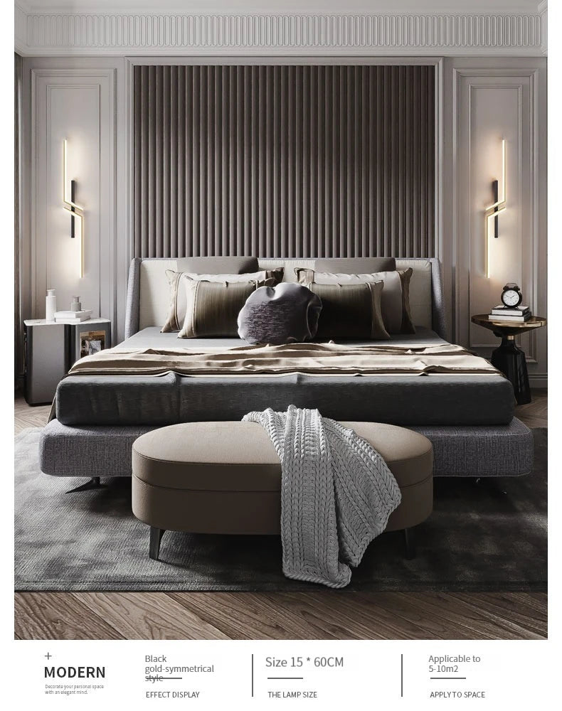Modern Minimalist LED Wall Lamps - Bedside Interior Lighting for Living Room Bedroom Stairs - TV Backlight Wall Decor Lights