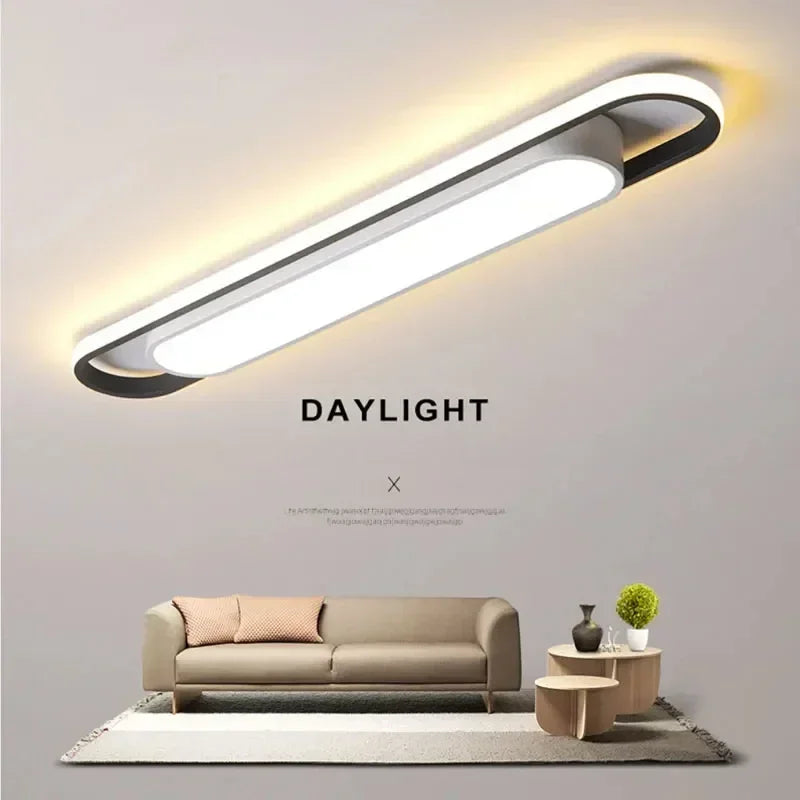 Simple Rectangular LED Ceiling Light for Living Room, Modern Light, Long Strip, Creative Balcony Light, Hot Sale