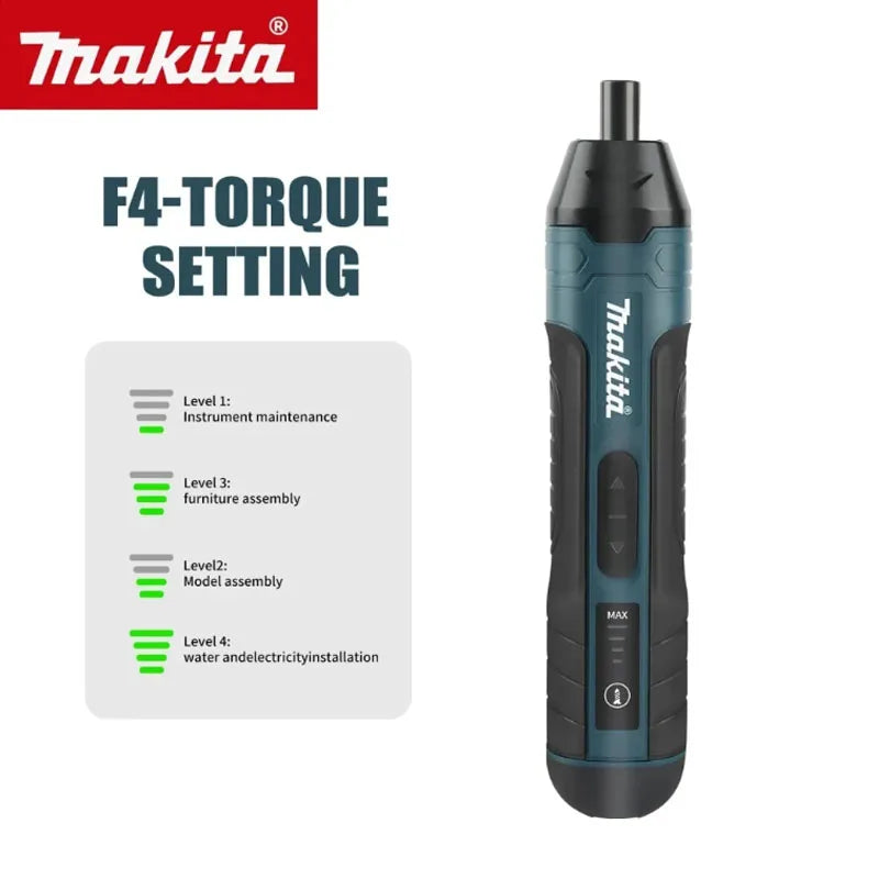 Makita Cordless Electric Screwdriver 1300mAh Rechargeable Torque Adjustable Power Drill Multi-Function Repair Disassembly Tool