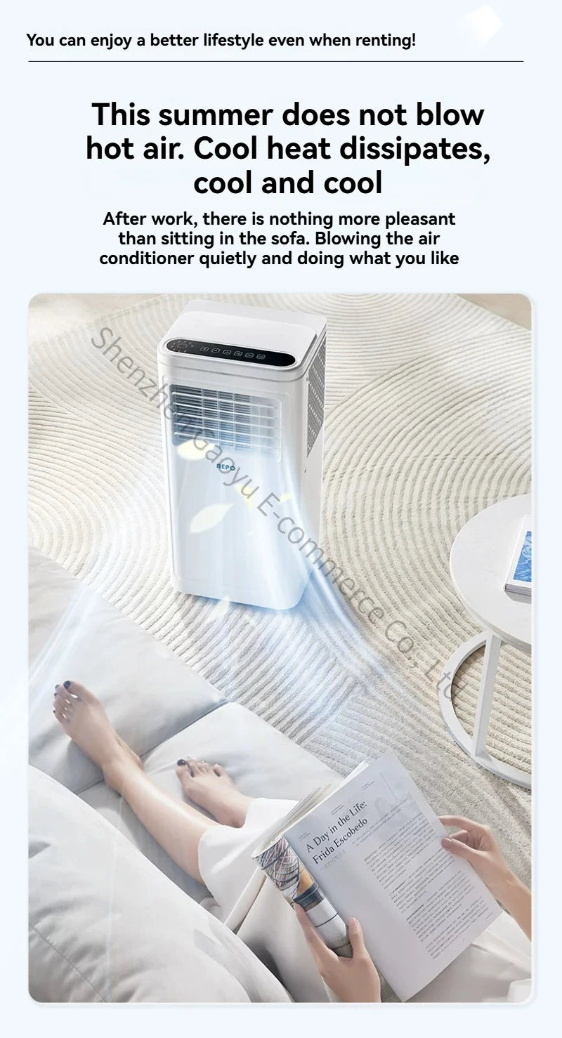 Portable Air Conditioner with Heating and Cooling, No Outdoor Unit, Easy Install for Rental Room, Dormitory, Kitchen, Office