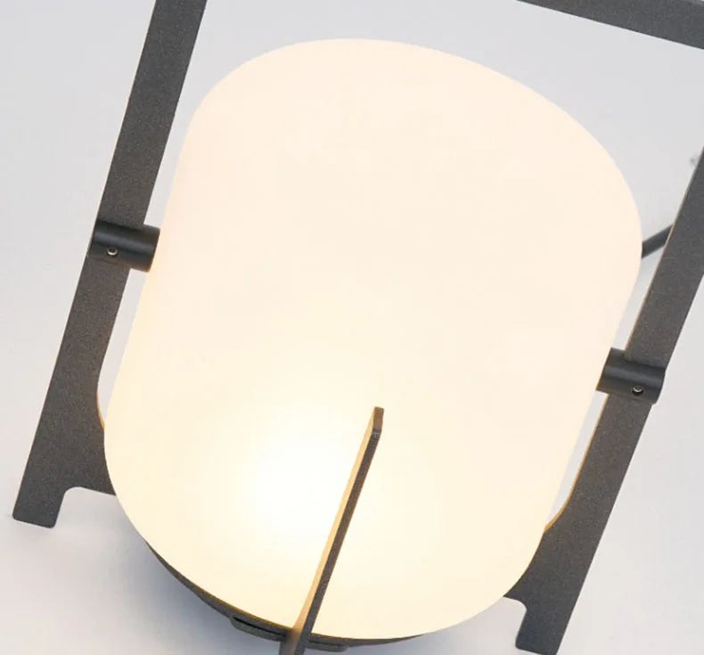 Modern Outdoor Indoor Floor Lamp White Acrylic Black Metal Lighting Floor Light For Garden Hotel Parlor Dining Room Bedroom