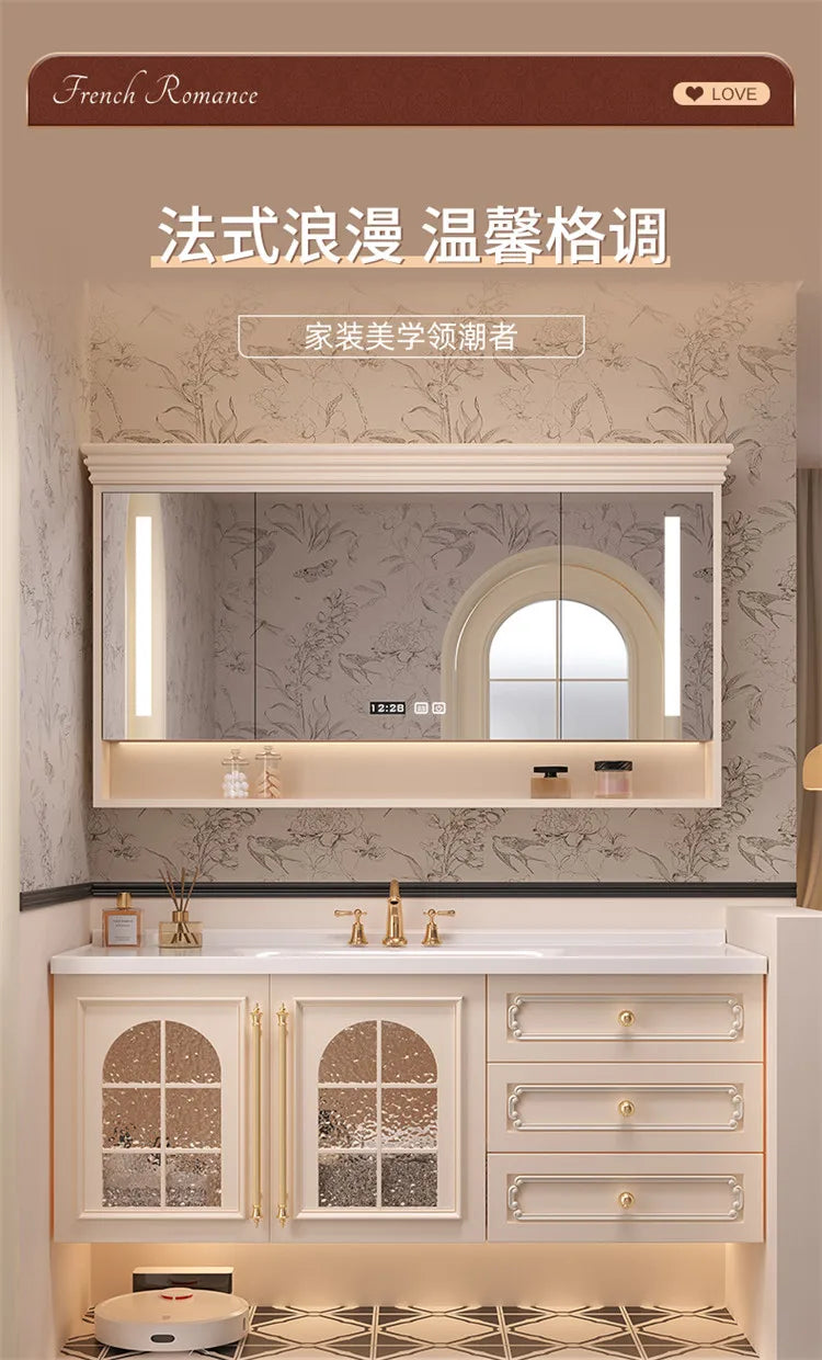 Storage Drawers Bathroom Cabinet Interior Dividers Mirror White Bathroom Cabinet Shelving Modern Badkamer Meubel Accessories