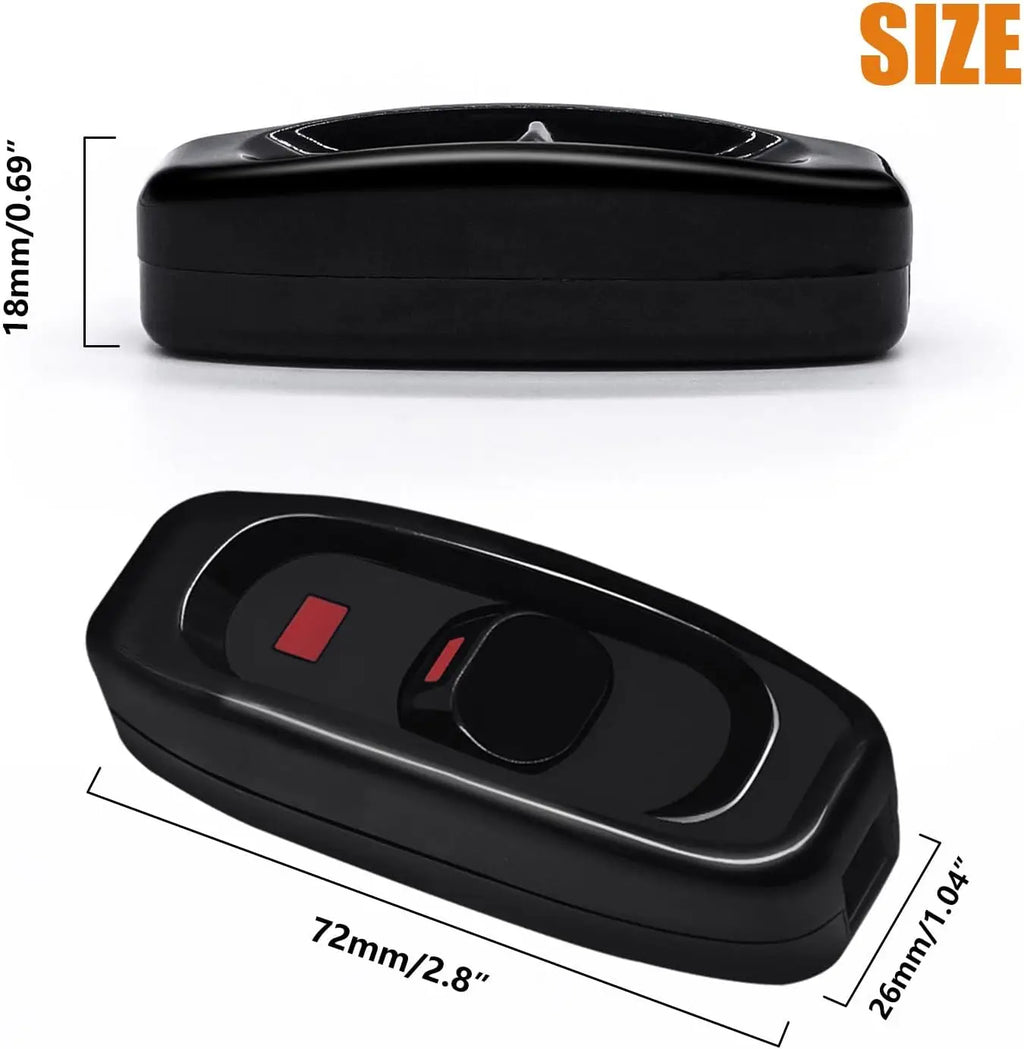Appliance Inline Cord Switch Black/white AC 250V 10A Heavy Duty Thru Switch On Off Lamp Bulb Wall Line Control Switch