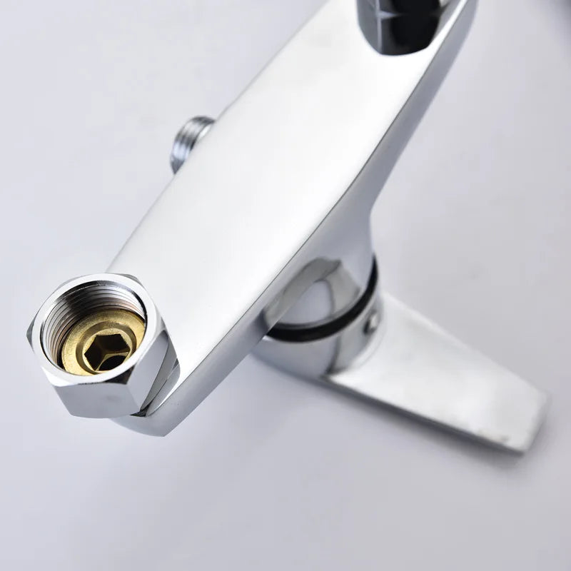 Brass Shower Faucet Mixer Valve Set with Shower Head and Hidden Switch for Bathroom Hot and Cold Water Tap  Bath