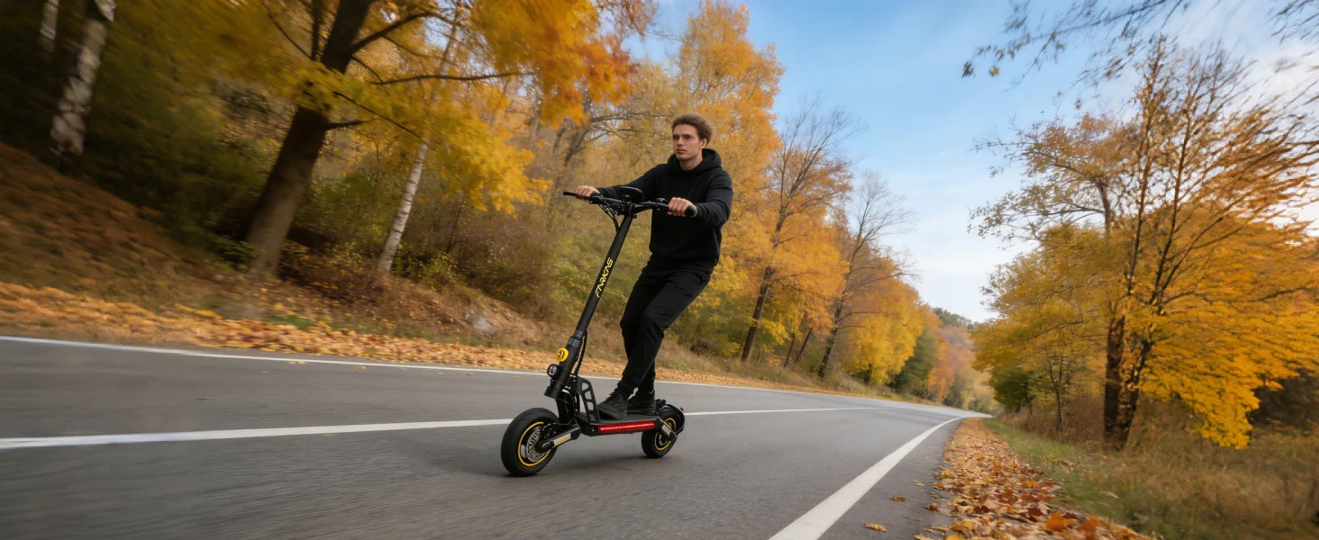 X17 Adult Electric Scooter Foldable Fast Speed Off-Road E Scooter with Dual Shock Absorption 1200W 48V