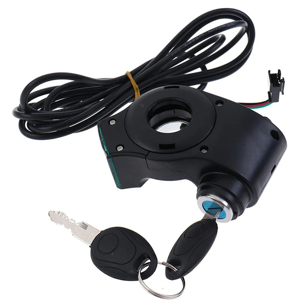 E-Bike Thumb Throttle With Key Lock And Battery Level Display 24V-72V Electric Scooter Grip 7/8 Inch Handlebar Twist Accelerator