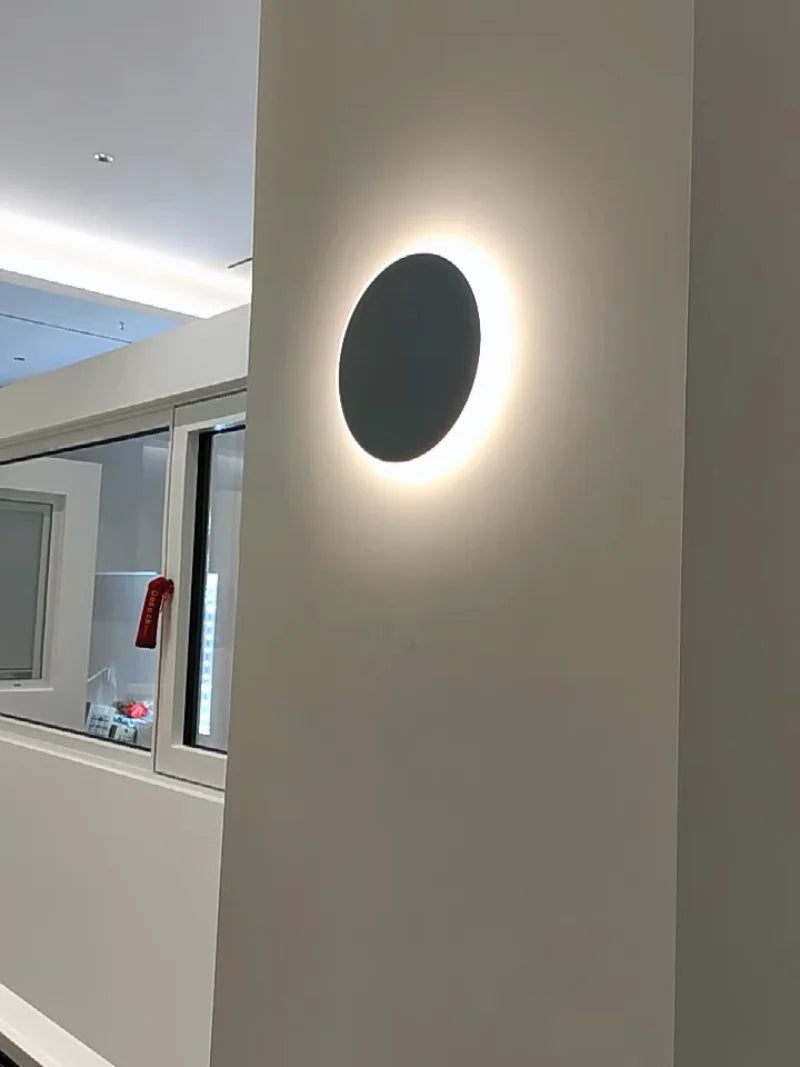 Led Round Wall Lights for Hallway Living Room Bedroom Aisle Modern Sconce Lamp Decoration Lighting Induction Switch Background