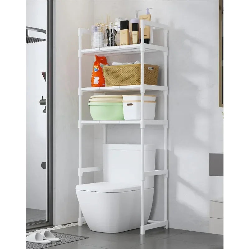 Multifunctional assembly washing machine rack 3-layer floor rack toilet storage rack
