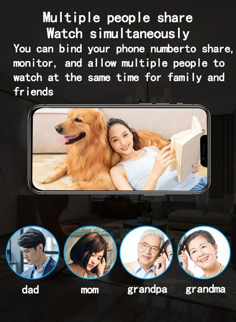 Security Camera 4K Smart Home Monitor with 150° Wide Angle & Infrared Night Vision, WiFi Surveillance Cam with Motion Detection