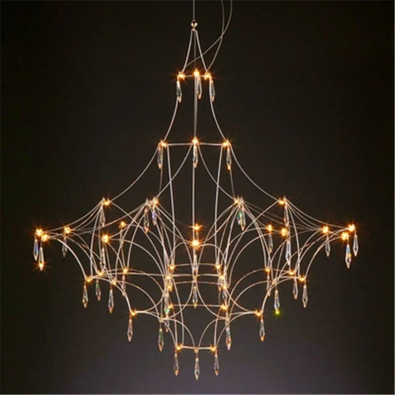 Luxury Chandelier LED Crystal Chandelier Restaurant Modern Light Romantic Living Room Villa Full of Stars Decorative Lighting