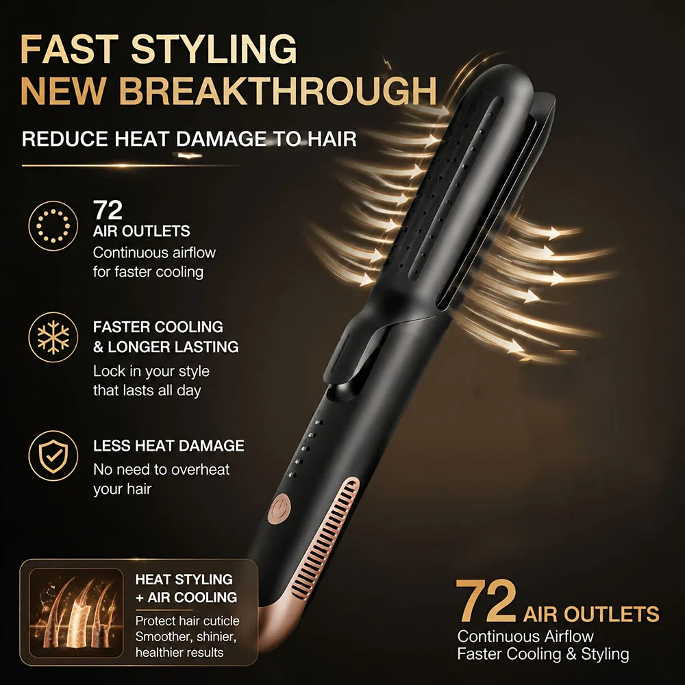 Professional Hair Straightener 2-In-1 Curling Wand Ceramic Ionic Fast Heat-Up Hair Flat Iron Negative Ion Iron Hair Straightener
