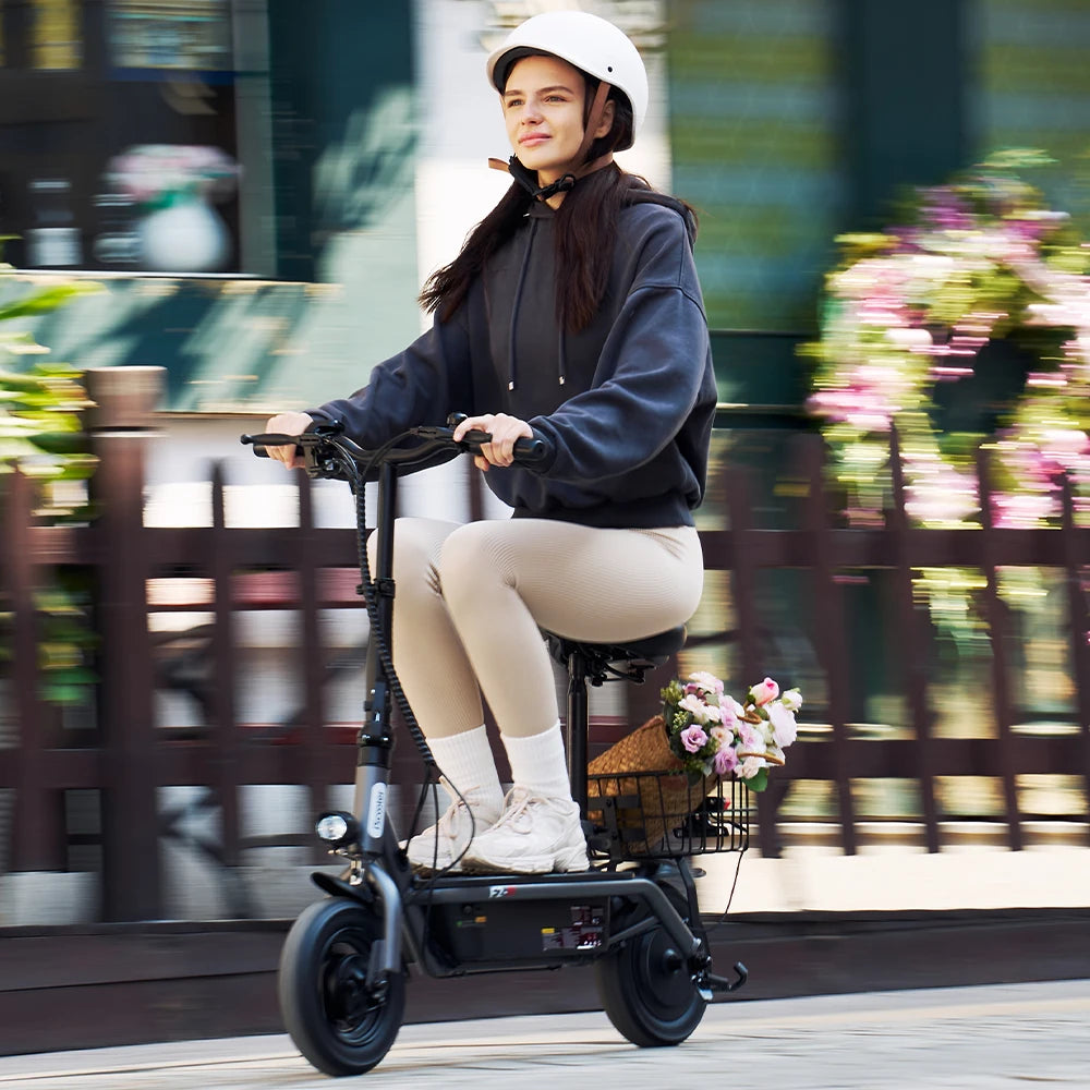 iScooter F2 Electric Scooter 500W Foldable Scooter 7.8Ah Electric Kick Scooter 30km Range 30km/h E-Scooter With Basket Daily