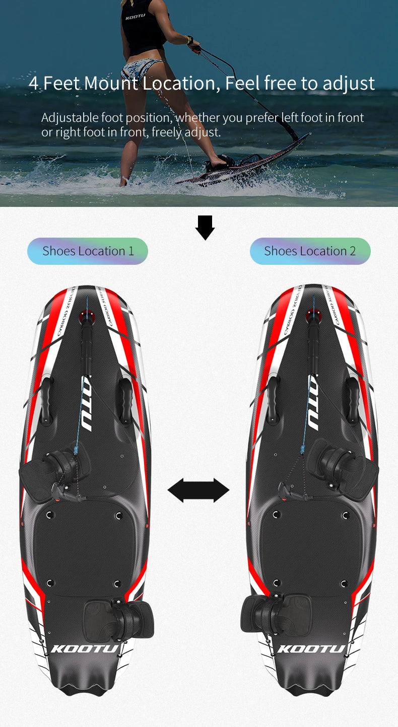 KOOTU Full Carbon Fiber 109cc Fuel ed   Surfboard Water Sport Board for Outdoor Surfing Adventure
