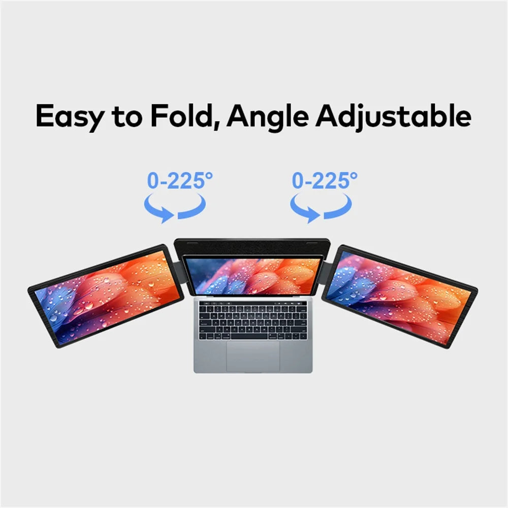 Rospider 15.6 16 Inch Portable Dual Screen Laptop Extender 1080P IPS Rotatable Triple Monitor FHD for MacBook Windows