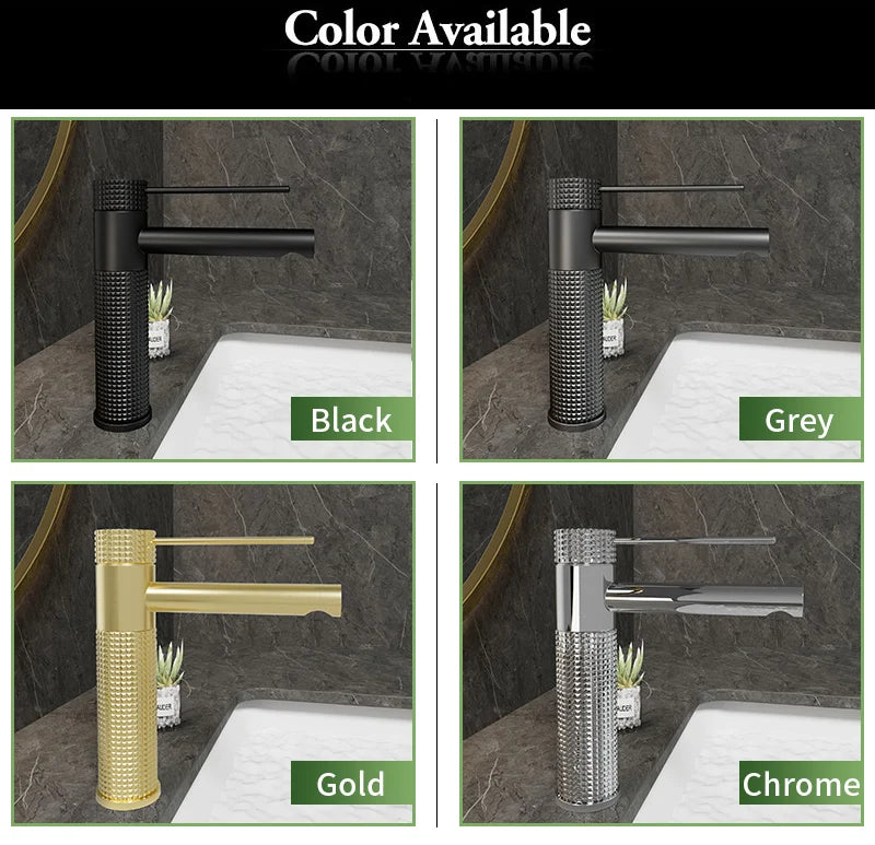 Black Basin Faucet Bathroom Washbasin Water Mixer Tap Hot Cold Water Basin Sink Tap Bathroom Faucet Tap Brushed Gold Faucet