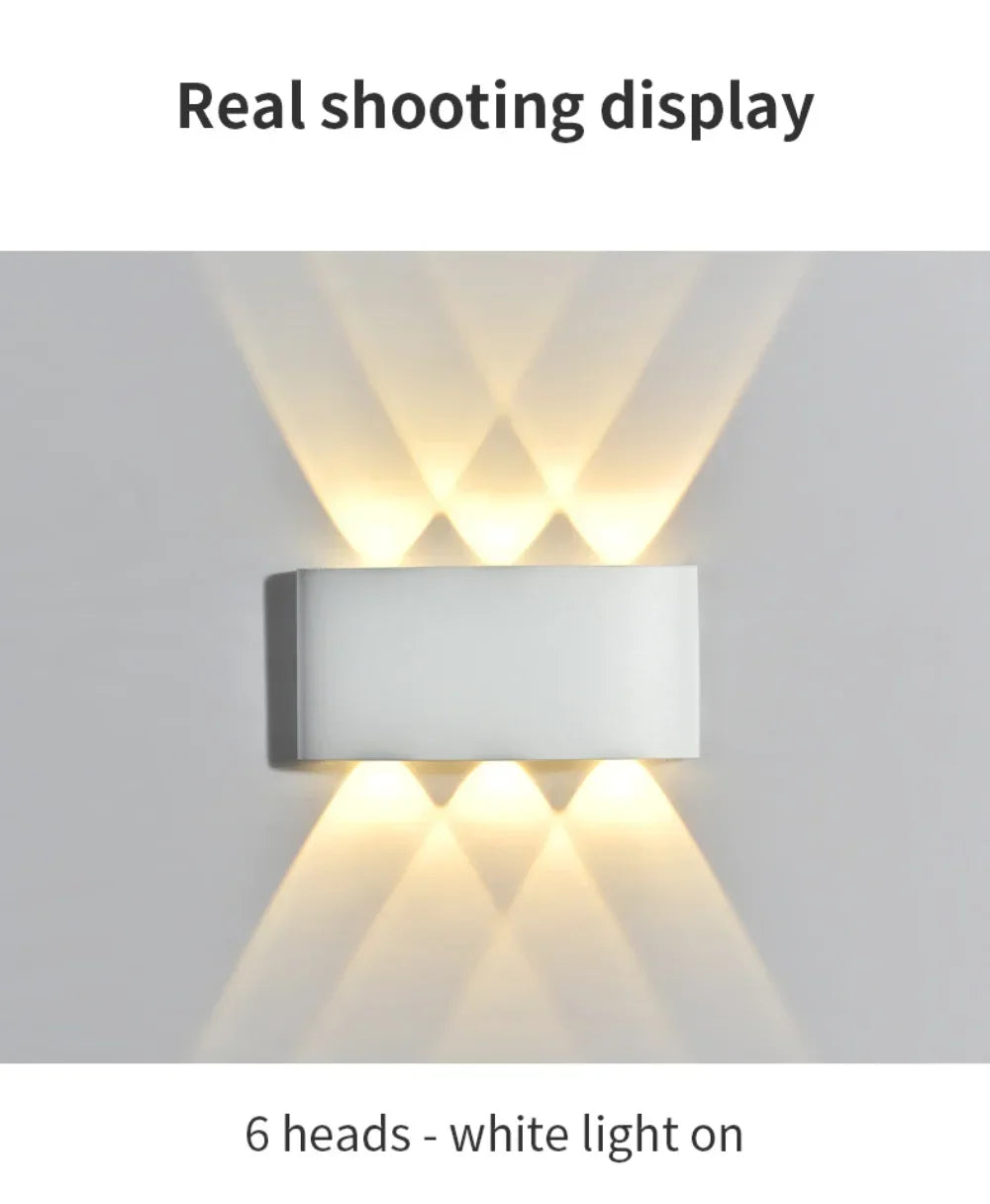 Waterproof Outdoor LED Wall Light for Garden Patio Balcony Warm White Weatherproof