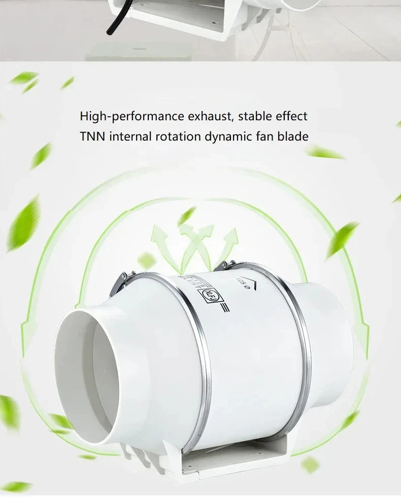 Exhaust Fan Home Mute Inline Duct Fan Bathroom Exhaust Fan Ventilation Equipment Kitchen Bathroom Wall Mounted Air Purifying Ve