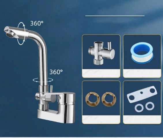 Bathroom Basin Shower Faucet Chrome Hot Cold Water Mixer Valve Single Handle Deck Mounted Bath Mixer Tap