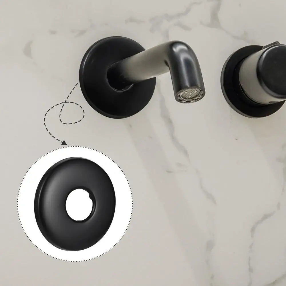 Black Stainless Steel Shower Arm Flange Replacement Wall Split Flange Faucet Decorative Cover Kitchen Bathroom Accessories