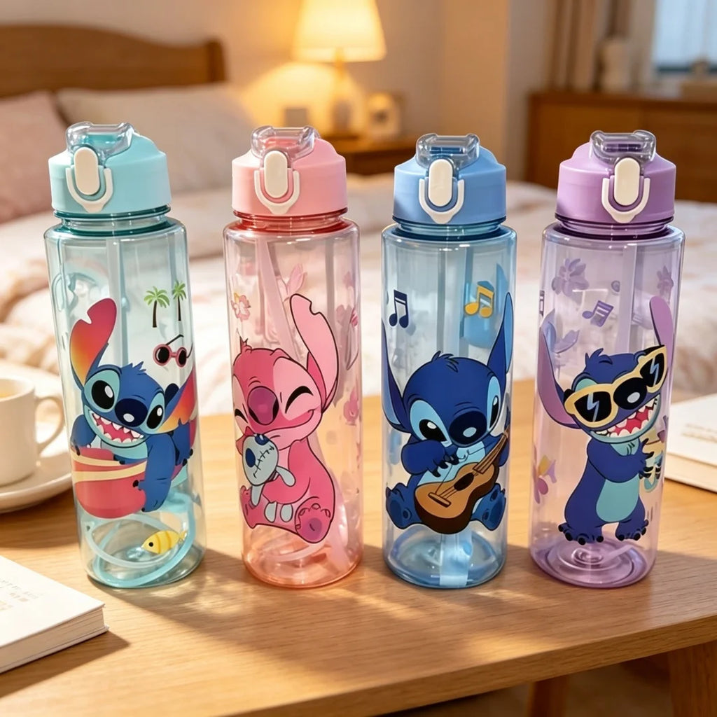 3D Printed Cartoon Pattern Water Bottle, Durable Reusable, Adorable & Fun, Lightweight Sturdy Plastic Cup Ideal for Travel Cute