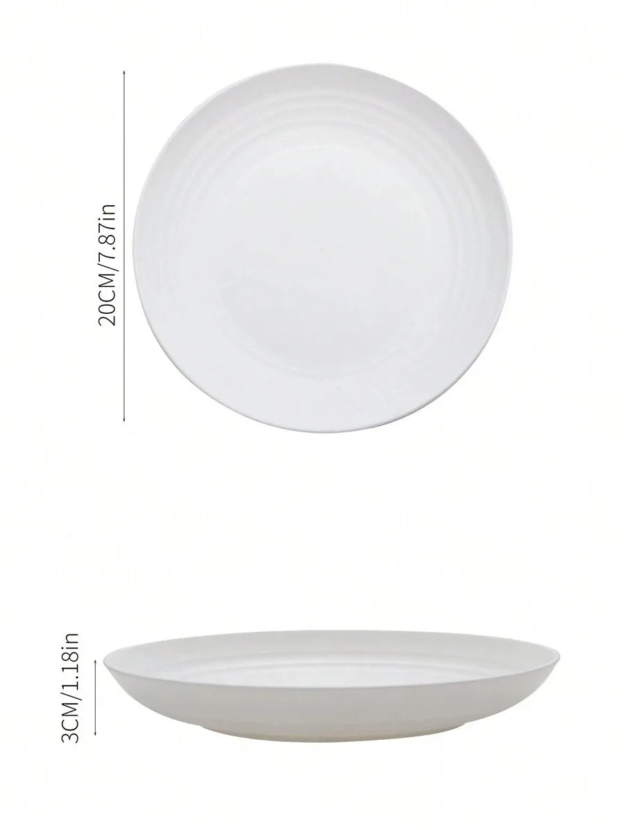 4/8/12pcs Reusable dessert plates, dishwasher and microwave safe, suitable for home kitchens, parties, picnics and camping