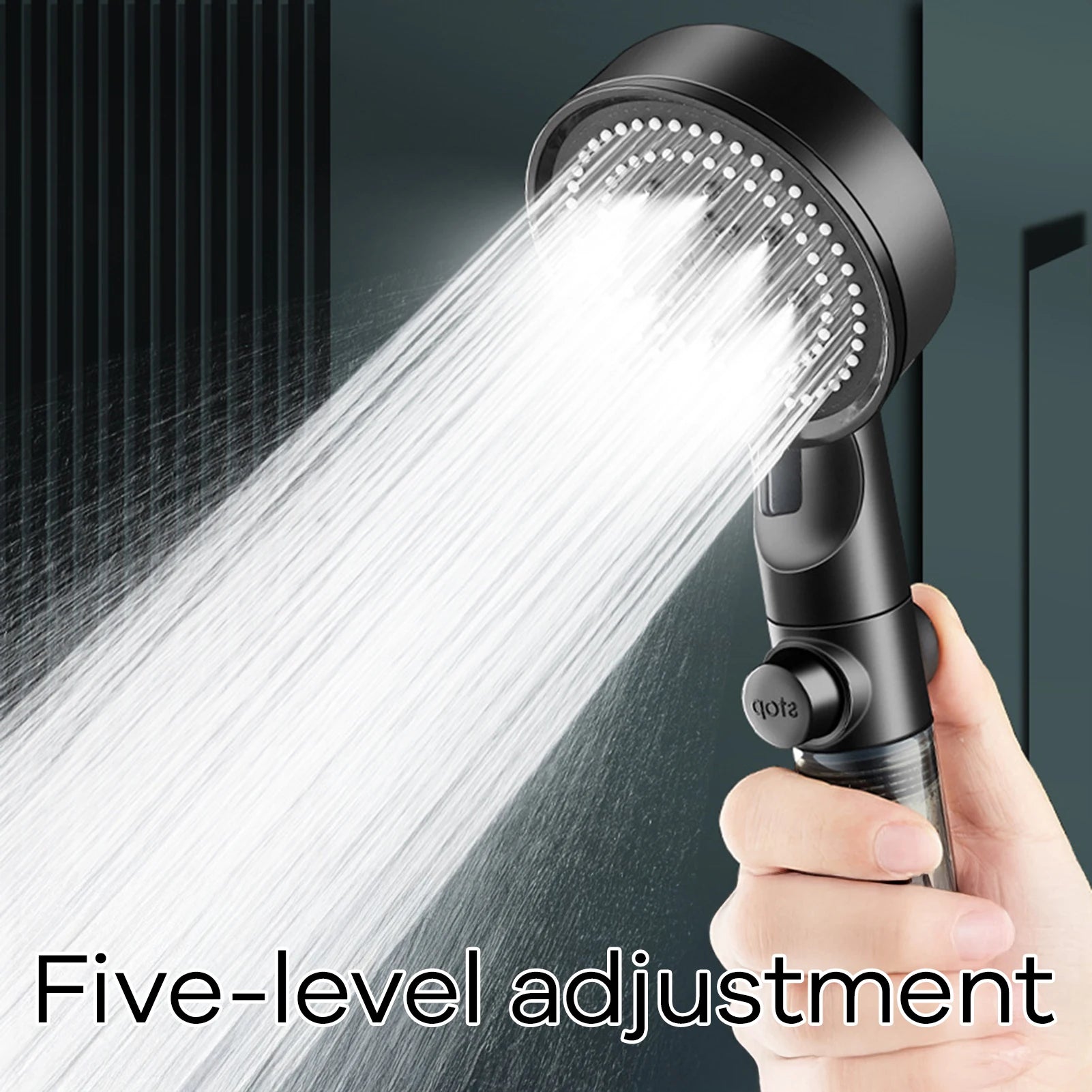 Pressurize Shower Head Durable Stainless Steel Showerhead Set Adjustable Water Pressure Shower Faucet Bathroom Accessories