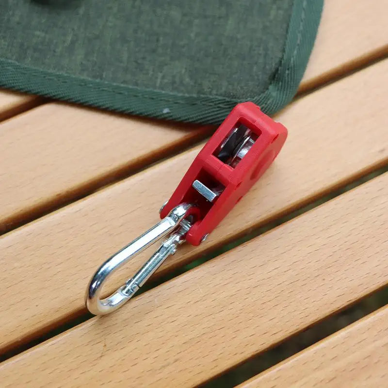 Secure Tent Rope Hanger with Ratchet Tie-Down System; Heavy-Duty Camping Gear with Reinforced Metal Gears and Adjustable Strap