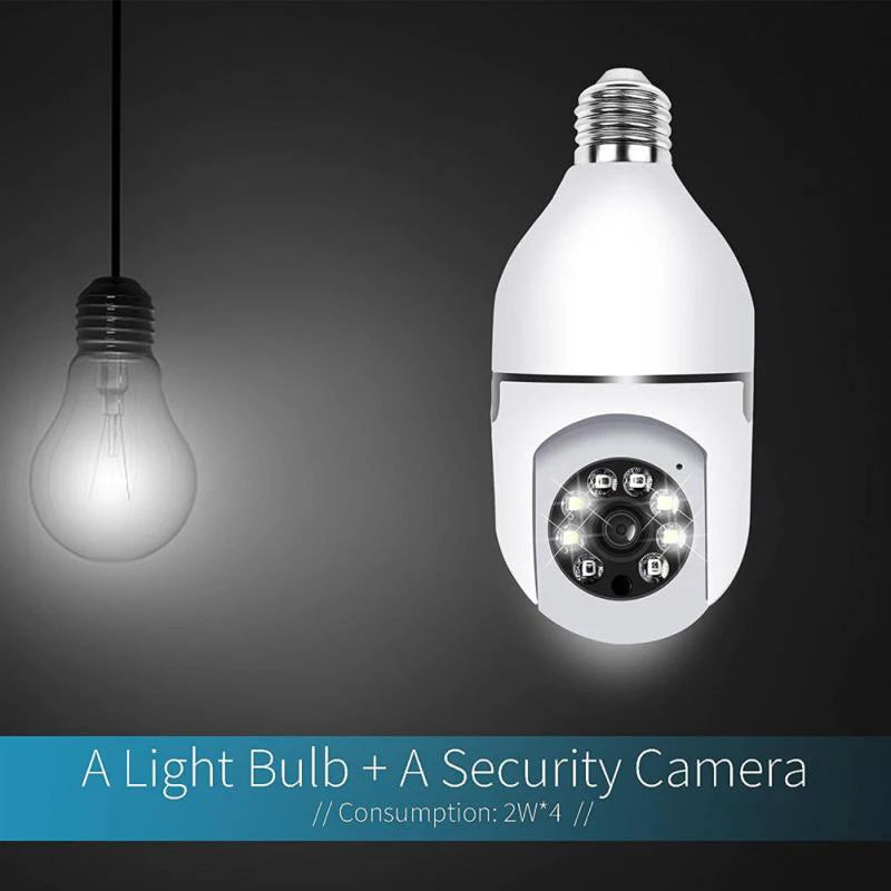 1080P HD E27 Bulb Surveillance Camera Anti-theft Outdoor Indoor Security Monitor Wireless WiFi Camera Night Vision Audio IP Came