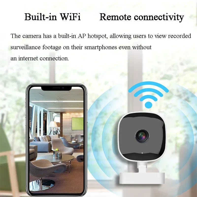 Window Camera Replaces Outdoor Cameras 2.4/5GHz WiFi Camera 3MP Resolution Full-Color Night Vision Through Window Mini Camera