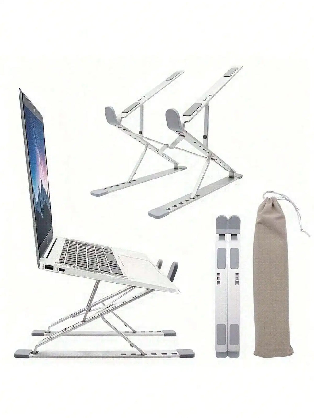 Portable laptop stand aluminum alloy foldable stand suitable for foldable PC, tablet, laptop stand, desktop laptop