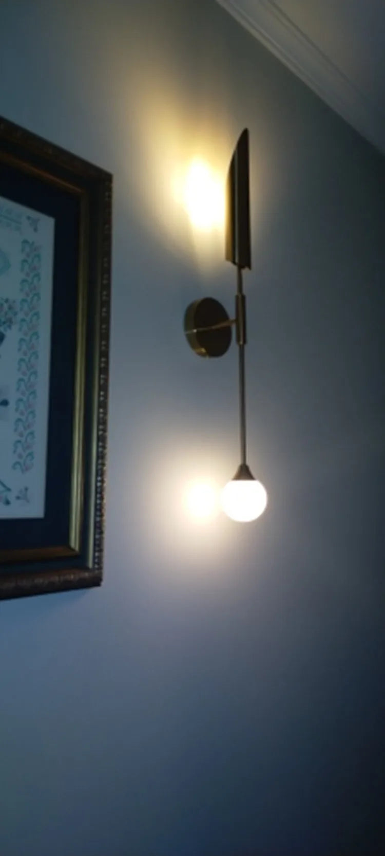 moderm luxury single double head wall lamp golden lnclined tube wall light Mirror light stair living room bedroom deco luminaire