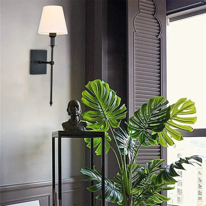 Modern American Led Wall Lamp Decor Bathroom Mirror Light Bedroom Corridor Stairs Cloth Indoor TV Background Decor Light
