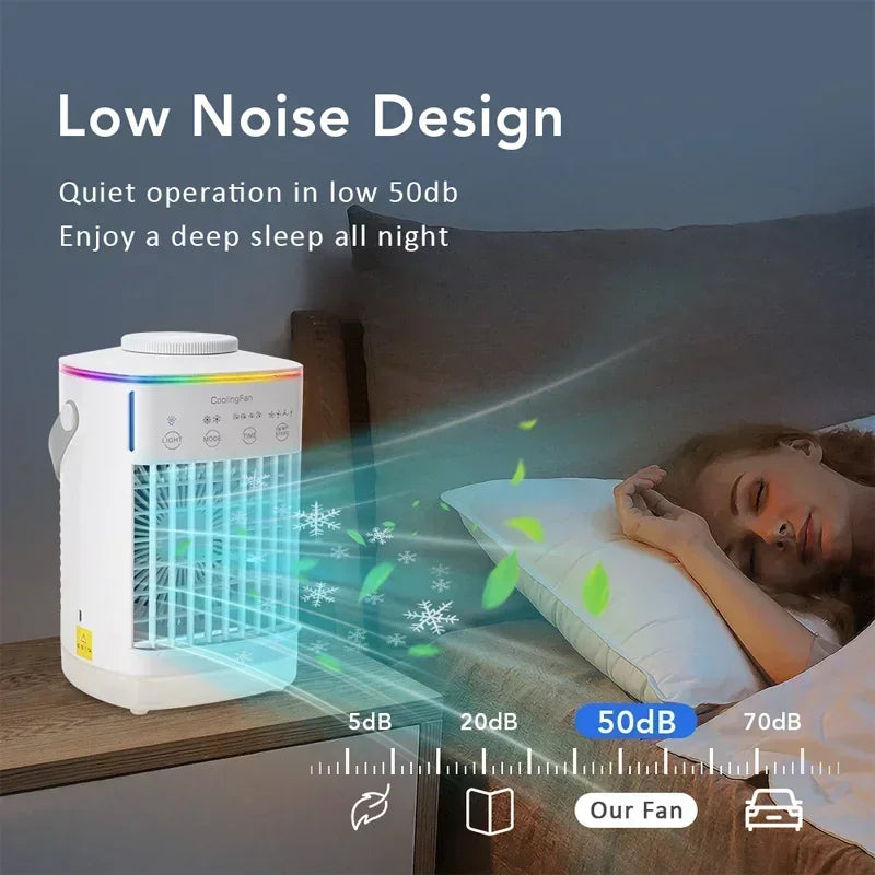 Desktop Air Conditioner Fan Small Air Cooling Machine Small Air Conditioner Household Water Cooling Summer Dormitory Artifac Car
