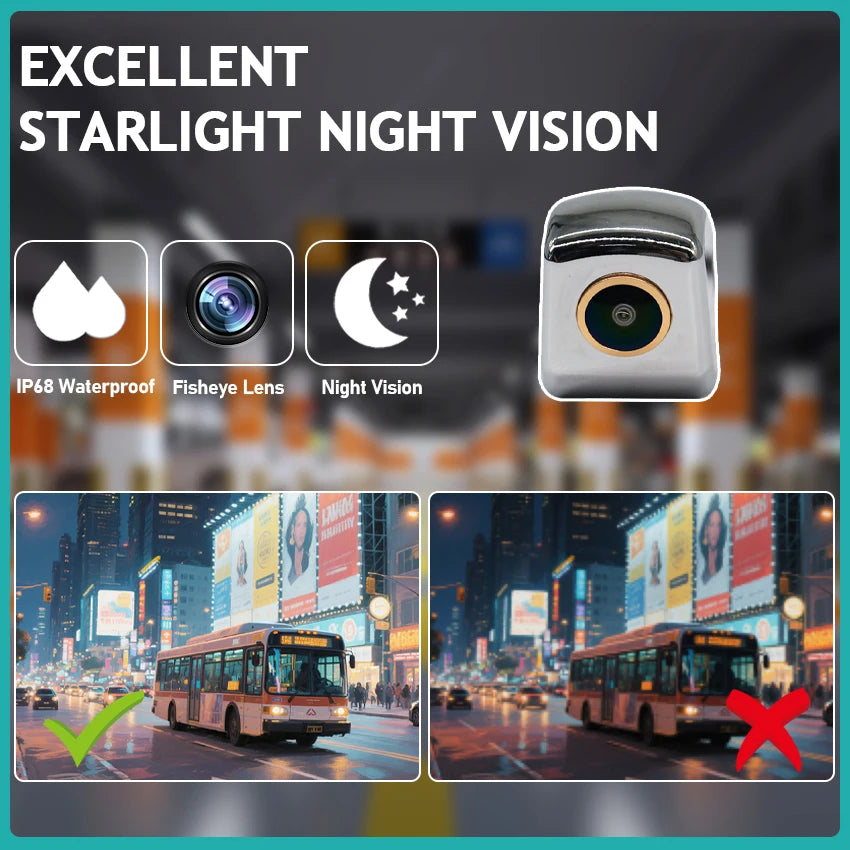 Car Reverse Camera AHD Night Vision Wide Angle Rear View Parking Camera Waterproof CCD LED Universal Backup Monitor Color Image