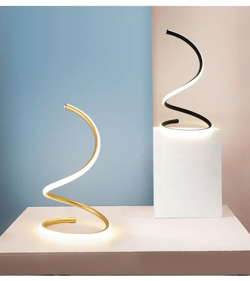 Modern Led Table Lamps Art Acrylic Metal Reading Desk Lamps Bedroom  Bedside  Living Room Study Decorative US/EU Night Lights