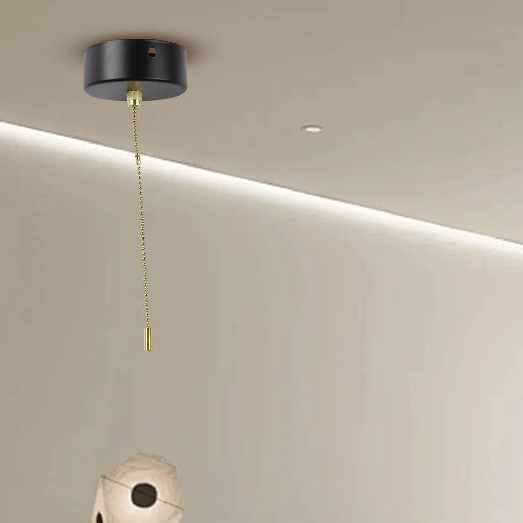 Luxury Bathroom Decor Switch Button Modern Light Switch Gold Pull Cord Light Switch Sophisticated Bathroom Decor