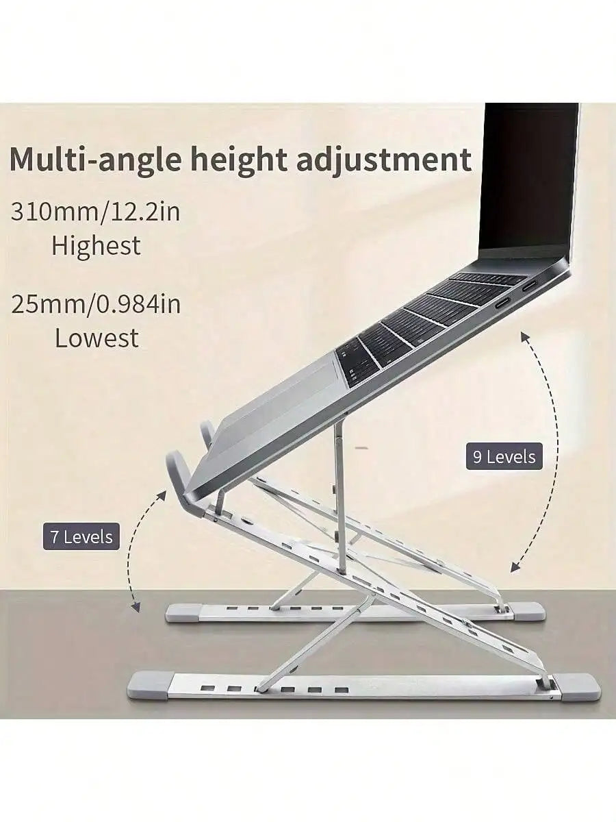 Portable laptop stand aluminum alloy foldable stand suitable for foldable PC, tablet, laptop stand, desktop laptop