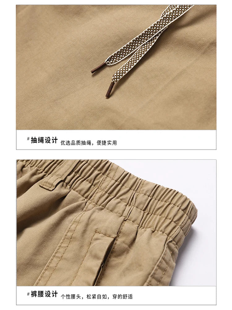 Men's Cargo Pants Summer Spring Cotton Workwear Large Size 6XL Casual Climbing Joggers Sweatpants Hombre Autumn Work Trousers