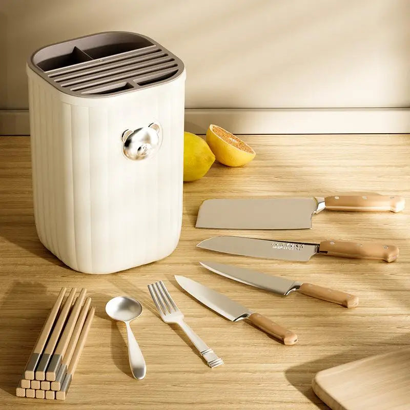 Multifunctional Kitchen Tool Holder Organize Utensils Space-Saving Durable Storage Box