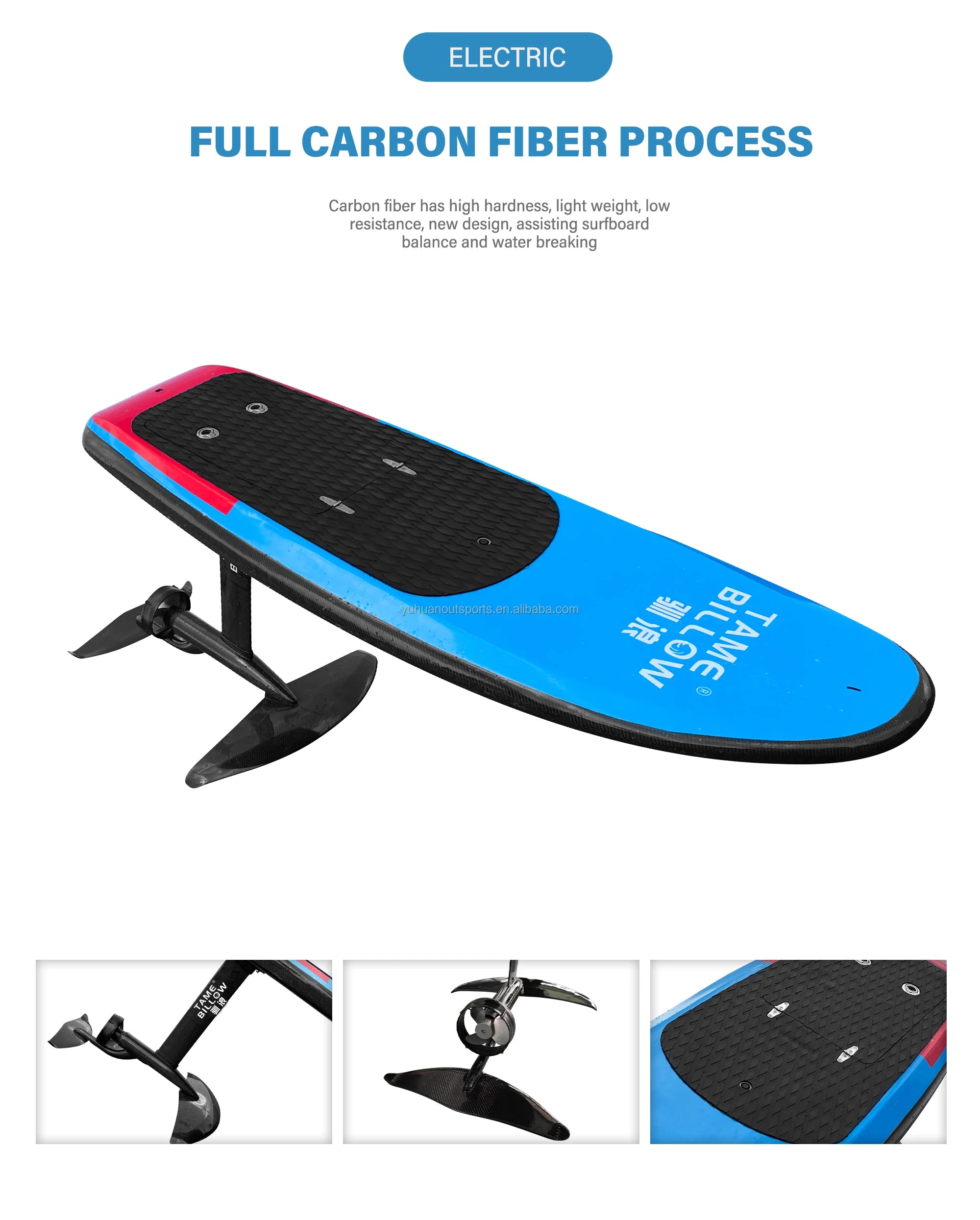 CE Certified Electric Efoil Surfboard,Powered Hydrofoil Surf Board, with Battery & Motor,Factory Direct Water Sports Equipment