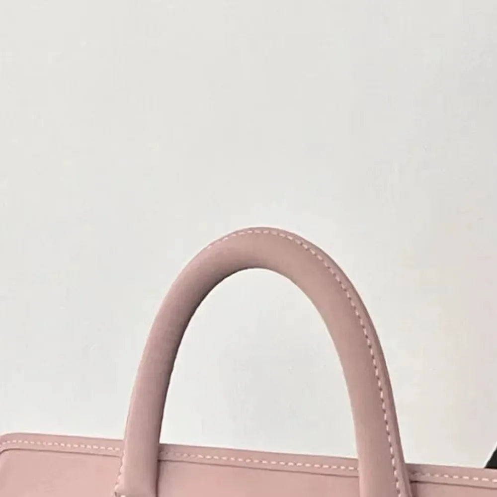 Laptop Handbag Pink Laptop Bag PU Fashion Laptop Sleeve Breathable Top-Handle Computer Protective Case for Girl
